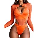 Avidlove Rave Outfits for Women Festival Sexy Lingerie Bodysuit 2 Piece