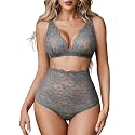 Avidlove Sexy Lingerie for Women High Waist Bra and Panty Set Strappy Babydoll Bodysuit