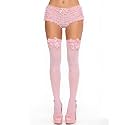 Avidlove Sexy Satin Bow Accent Opaque Thigh Highs Socks Long Stockings