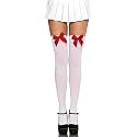 Avidlove Sexy Satin Bow Accent Opaque Thigh Highs Socks Long Stockings