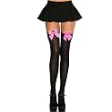 Avidlove Sexy Satin Bow Accent Opaque Thigh Highs Socks Long Stockings