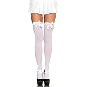 Avidlove Sexy Satin Bow Accent Opaque Thigh Highs Socks Long Stockings