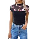 Avidlove Women's Short Sleeve Bodysuit Turtle Neck Body Suits Mesh One Piece Leotard Going Out Tops Date Outfits