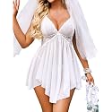 Avidlove Women Lingerie Lace Babydoll V Neck Sexy Sleepwear Strap Chemise