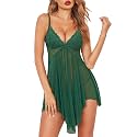 Avidlove Women Lingerie Lace Babydoll V Neck Sexy Sleepwear Strap Chemise