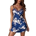 Avidlove Women Lingerie Lace Satin V Neck Sexy Chemise Nightgown