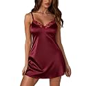 Avidlove Women Lingerie Lace Satin V Neck Sexy Chemise Nightgown