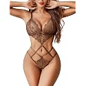 Avidlove Women Lingeries Deep V Teddy Sexy Lace Bodysuit Cut Out Babydoll