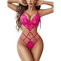 Avidlove Women Lingeries Deep V Teddy Sexy Lace Bodysuit Cut Out Babydoll