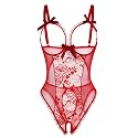 Avidlove Women One Piece Lingerie Sexy Lace Babydoll Mini Bodysuit