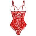 Avidlove Women One Piece Lingerie Sexy Lace Babydoll Mini Bodysuit