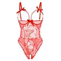 Avidlove Women One Piece Lingerie Sexy Lace Babydoll Mini Bodysuit