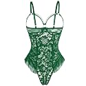 Avidlove Women One Piece Lingerie Sexy Lace Babydoll Mini Bodysuit