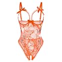 Avidlove Women One Piece Lingerie Sexy Lace Babydoll Mini Bodysuit