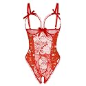 Avidlove Women One Piece Lingerie Sexy Lace Babydoll Mini Bodysuit