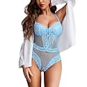 Avidlove Women Sexy Lingerie Sheer Lace Bodysuit V Neck Teddy Lingerie