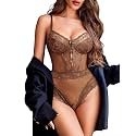 Avidlove Women Sexy Lingerie Sheer Lace Bodysuit V Neck Teddy Lingerie