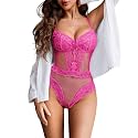 Avidlove Women Sexy Lingerie Sheer Lace Bodysuit V Neck Teddy Lingerie