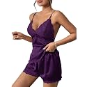 Avidlove Women Sleepwear Satin Pajamas Set Lace Camisole Shorts Nightwear