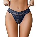 Avidlove Womens Lace Panties Low Waist Thong T Back Hollw Out Underwear