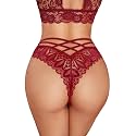 Avidlove Womens Underwear Lace Thongs Cheeky Panties with Criss Cross Back