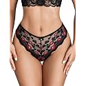 Avidlove Womens Underwear Lace Thongs Cheeky Panties with Criss Cross Back