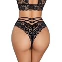 Avidlove Womens Underwear Lace Thongs Cheeky Panties with Criss Cross Back