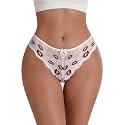 Avidlove Womens Underwear Lace Thongs Cheeky Panties with Criss Cross Back