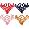 Avidlove Womens Underwear Lace Thongs Cheeky Panties with Criss Cross Back