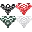 Avidlove Womens Underwear Lace Thongs Cheeky Panties with Criss Cross Back