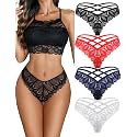 Avidlove Womens Underwear Lace Thongs Cheeky Panties with Criss Cross Back