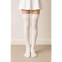 AVIKAR White Thigh-High Stockings for Girls & Women | Soft Stretch Over-the-Knee Stockings | School Uniform Formal Socks | Dance & Ballet Tights | Comfortable Long Knee High Socks pack of 3