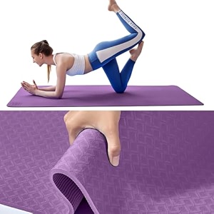 avira premium yoga mat for men amp women  anti-slip 6mm thick with carry strap  eco-friendly sweat resistant amp durable  ideal for home workout gym floor exercise pilates amp meditation
