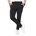 AVIX Mens Black Slim Fit Formal Trouser