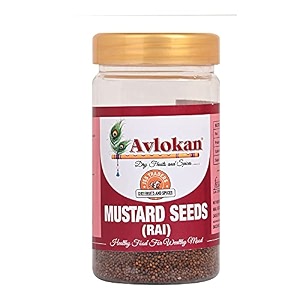 avlokan fresh  natural mustard seeds small  sarso  whole rai 100 grams  pack of 1