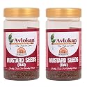 Avlokan Fresh / Natural Mustard Seeds Small | Sarso | Whole Rai (100 Grams) | Pack of 2