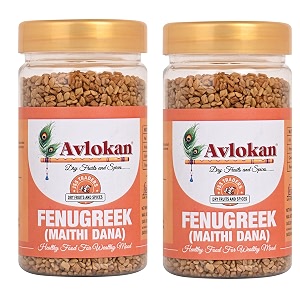 avlokan natural fenugreek maithili dana  strong spicy flavor pack of 2 x 100 g