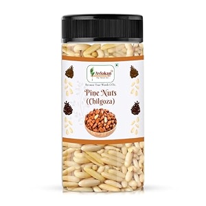 avlokan pine nuts without shell jar pack afghani chilgoza giriraw -100gm