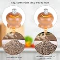 Wooden Salt & Pepper Grinder 8 Inch with Stainless Steel Cutter & Adjustable Coarseness | Refillable Manual Spice Mill | Traditional Wood Pepper Grinder for Kitchen & Dining
