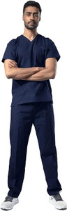 avneel - a comfortable uniform uniform mens scrub suits  5 pocket scrubs  ideal for doctors nurses shirt pant hospital scrub