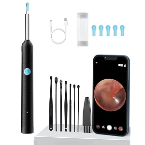 avnish earocam earwax removal tool kit with hd camera wifi connection amp 6 led lights endoscope tool ear cleaner set of 8 otoscope with light for ios amp android kids children adults gift gadget