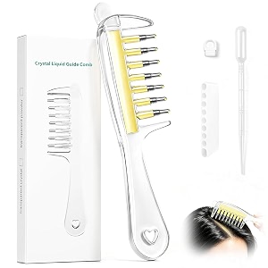 AVNISH Hair Oil Applicator Comb Clear Refillable