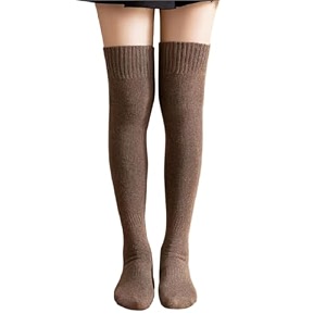 avnish wool warm thigh high socks  knitted thick thermal woolen socks for women winter wear knee length  knee high leg warmers long socks boot cuffs knee cap  stocking girls