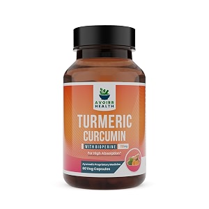 curcumin with piperine 95 curcuminoids - high absorption formula turmeric capsules supports joint flexibility antioxidant rich for radiant skin - 60 capsules