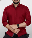 AVOLT Men Solid Formal Red Shirt