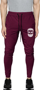 AVOLT Printed Men Maroon Track Pants