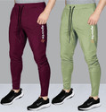 AVOLT Solid Men Maroon Light Green Track