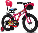 AVON BONBON 14T Kids Cycle with training wheels and V Brake for 2 to 4 Years age 14 T (inch) Road Cycle (Single Speed, Pink, Rigid)