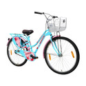AVON MAGNA 26T Cyclefor Girls & Women with Carrier and Front Basket & Side Dash Guard 26 T (inch) Road Cycle