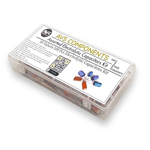 avs components capacitor kit 100pcs 10 value aluminium electrolytic capacitor kit pack of 100 pcs